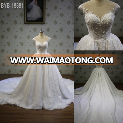 Chinese Illusion  big train tail long train crystal beaded sequins wedding dresses