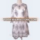 OEM Elegant white organza with black embroidery plus size long sleeve wedding dress women dresses wholesale supplier