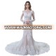 Long Sleeve Wedding Dress 2018 Mermaid Latest Designs Lace Bridal Dresses Muslim Long Trail